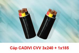 Cáp CADIVI CVV 3x240 + 1x185 0.6/1kV - Cáp Ngầm Hạ Thế