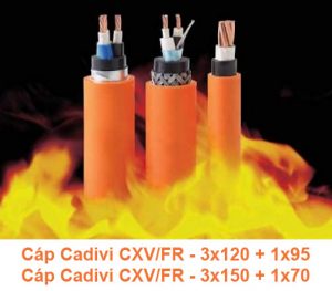 Cáp Chống Cháy CADIVI CXV/FR 3x120 + 1x95mm2, CXV/FR 3x150 + 1x70mm2