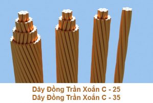 Cáp Đồng Trần Xoắn CADIVI C 25mm2, C 35mm2