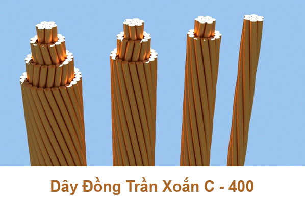 Cáp Đồng Trần Xoắn CADIVI C - 400m2