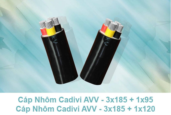 Cáp Nhôm CADIVI AVV - 3x185 + 1x95mm2, AVV 3x185 + 1x120mm2 0.6/1kV