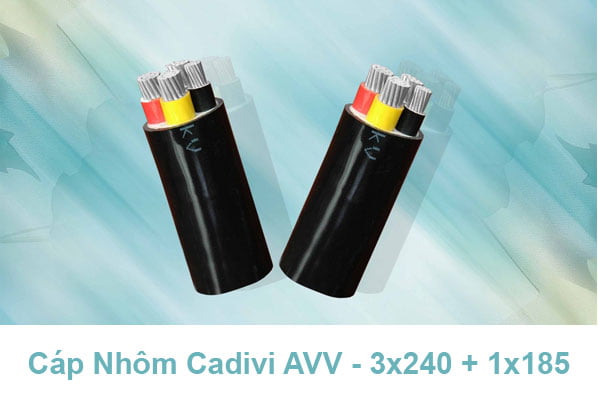Cáp Nhôm CADIVI AVV - 3x240 + 1x185mm2 0.6/1kV - Cáp Hạ Thế CADIVI