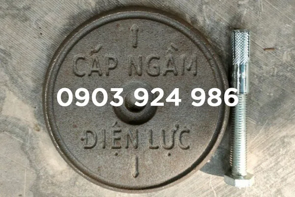 Mốc gang cảnh báo cáp ngầm điện lực