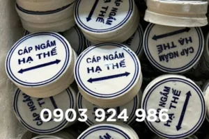 Mốc sứ báo hiệu cáp ngầm cáp điện lực hạ thế