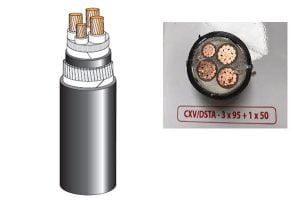 Giá Dây Điện Ngầm CADIVI: CXV/DSTA 3x95+1x50 - 0,6/1 kV 