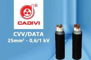 Giá Dây Cáp Điện Hạ Thế - CADIVI - CVV/DATA - 25mm2 - Cáp Ngầm Có Giáp Băng Nhôm Bảo Vệ