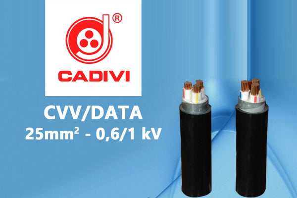 Dây Cáp Điện Hạ Thế - CADIVI - CVV/DATA - 25mm2 - Cáp Ngầm Có Giáp Băng Nhôm Bảo Vệ