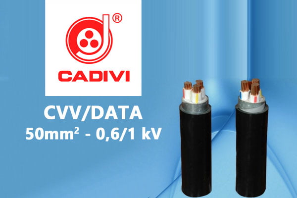 Dây Cáp Điện Hạ Thế - CADIVI - CVV/DATA - 50mm2 - Cáp Ngầm Có Giáp Băng Nhôm Bảo Vệ