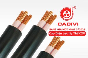 Giá Mới Nhất [3/2021]: Cáp Điện Lực Hạ Thế CADIVI - CXV