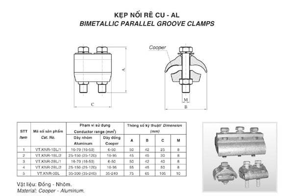 [Cập Nhật Giá] Kẹp Rẽ Nhánh Đồng Nhôm (Cu - Al)