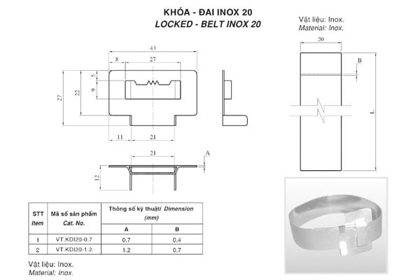 Báo Giá: Khóa Đai Thép Không Gỉ (Khóa Đai Inox Giá Tốt)