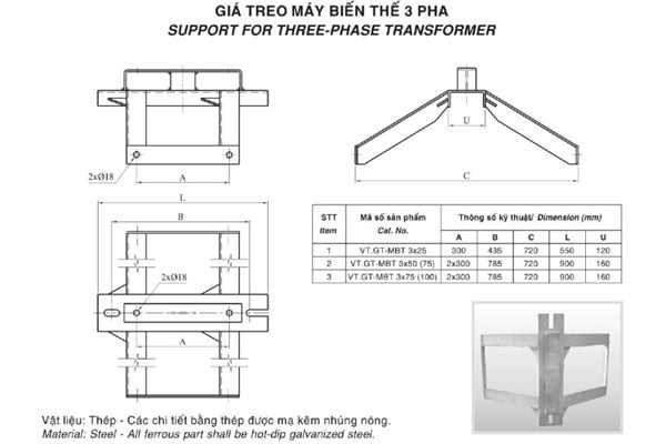 [CẬP NHẬT] Bảng Giá Các Loại Giá Chùm Treo Máy Biến Thế