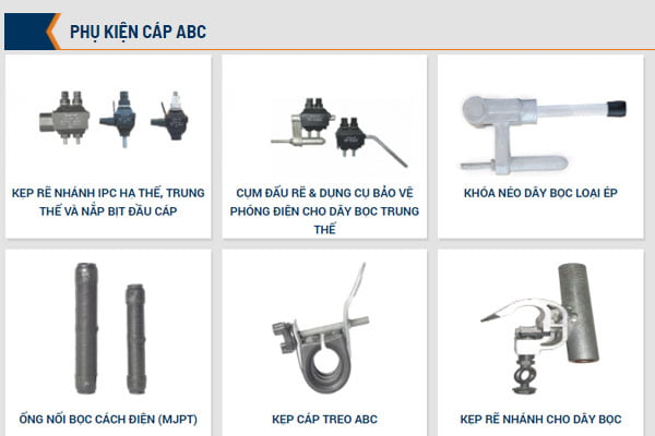 [Báo Giá] Phụ Kiện Cáp Nhôm Vặn Xoắn ABC - Dây Cáp Điện Trung Thế