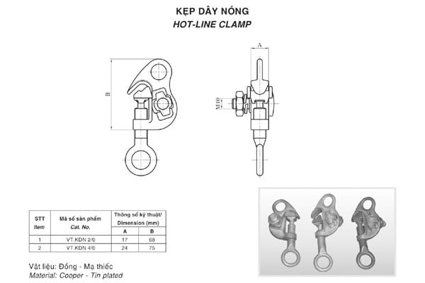 Cấu tạo kẹp quai nóng - kẹp hotline