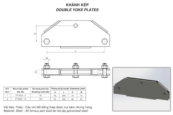 Cấu tạo khánh tam giác kép - 