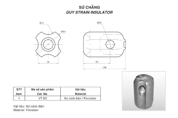 Cấu tạo sứ chằng cách điện