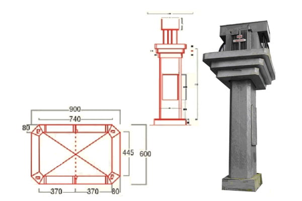 Cấu tạo trụ đỡ máy biến áp