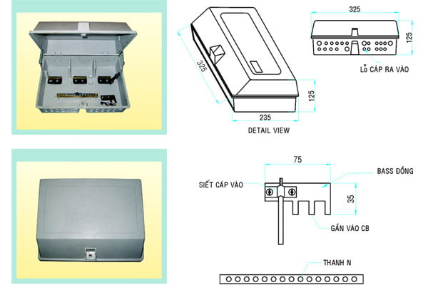 Cấu tạo hộp phân phối 6 cực