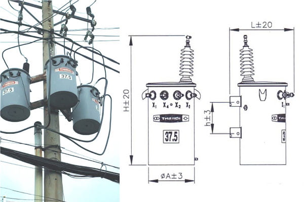 Báo Giá: Máy Biến Áp Dầu 37.5kVA Thibidi - QĐ 7691 EVN CPC (MBA 1 Pha)