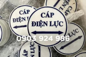 Mốc sứ cảnh báo cáp ngầm điện lực