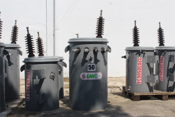 Máy biến áp 1 pha 50kVA hãng EMC (Cơ Điện Thủ Đức)